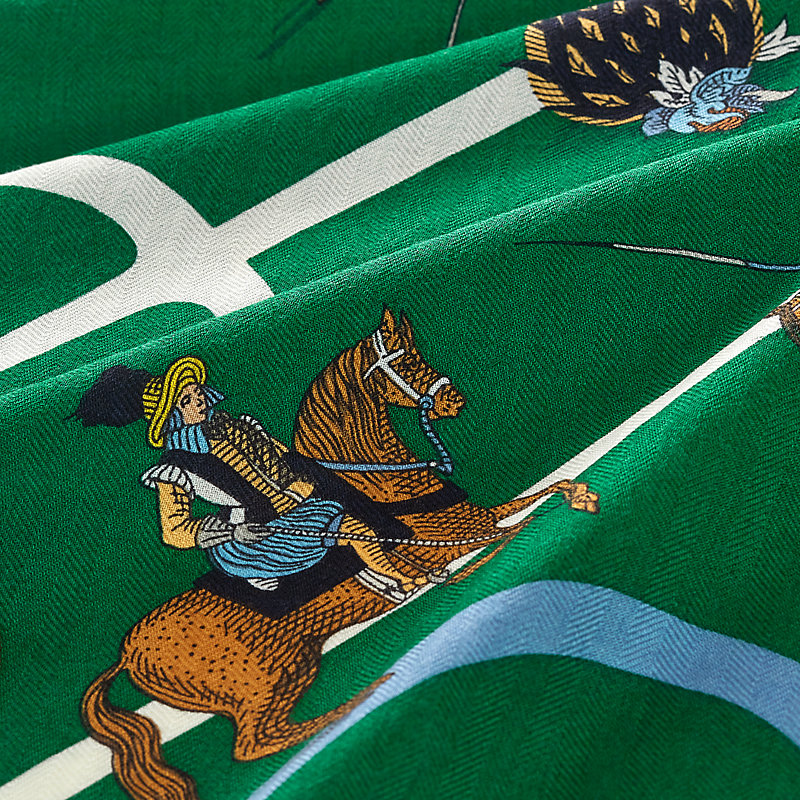 人気【HERMES】スカーフ Passades et Serpentines Hermes [C205] Creme/Vert/Rose 
